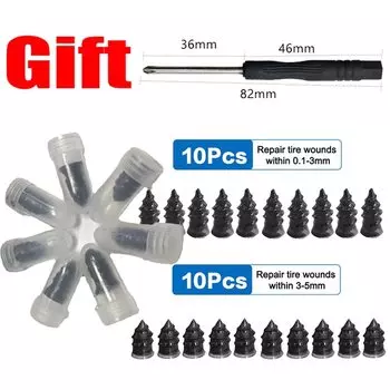 Автомобильные мотоциклетные вакуумные гвозди для ремонта шин грузовик скутер велосипед ремонт проколов шин бескамерные инструменты резиновые металлические аксессуары 10/30 шт.