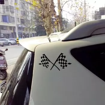 Автомобильные наклейки, автомобильная наклейка с флагом гоночного контроля, водонепроницаемые наклейки