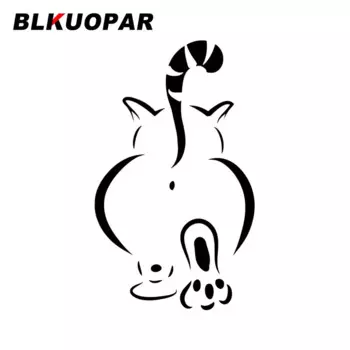 Автомобильные наклейки BLKUOPAR в виде кота, устойчивые к царапинам виниловые водонепроницаемые Модные оригинальные наклейки для автомобиля