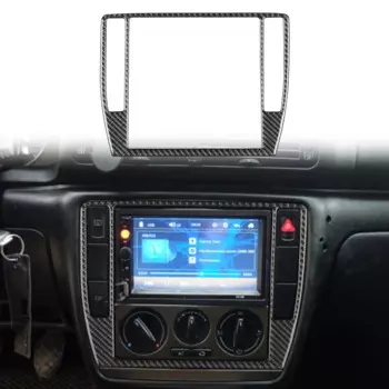 Автомобильные наклейки из натурального углеродного волокна для Volkswagen Passat B5 2001-2005, декоративная рамка для панели кондиционера