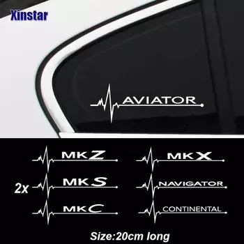 Автомобильные наклейки на окна для Lincoln AVIATOR CONTINENTAL NAVIGATOR MKC MKS MKT MKX MKZ, 2 шт., автомобильные аксессуары