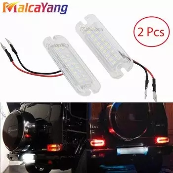 Автомобильные номерные лампы для Mercedes Benz G-Class W463 G500 G550 G55 G63 G65 AMG, светодиодсветодиодный огни без ошибок для номерного знака, автомобильные аксессуары