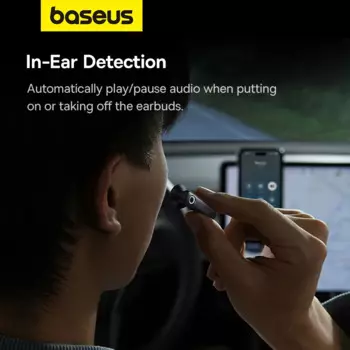 Автомобильные односторонние наушники Baseus с поддержкой Bluetooth 5,3 и двойным микрофоном
