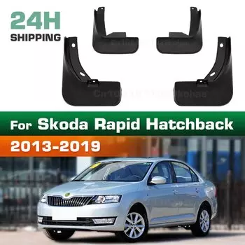 Автомобильные передние и задние брызговики для Skoda Rapid Hatchback 2013 2014 2015 2016 2017 2018 2019, аксессуары, брызговики, крылья