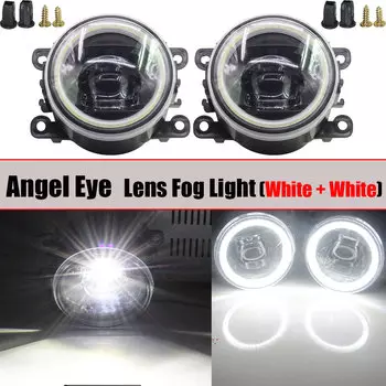 Автомобильные передние противотуманные фары, светодиодные гало-кольца, дневные ходовые огни «ангельский глаз», 12 В, для Nissan Leaf 2011, 2012, 2013, 2014, 2015, 2 шт.