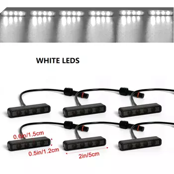 Автомобильные передние решетчатые светильники для автомобилей, внедорожников, планшетов, лампы для внедорожников в универсальном стиле, 6 шт.