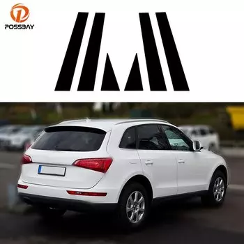 Автомобильные столбы Possbay, дверные и оконные накладки, наборы крышек для Audi Q5 8R 2009 2010-2012 2013 2014 2015 2016 BC, наклейка на колонку