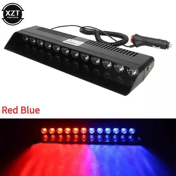 Автомобильные стробоскопы, мигающие огни, 12 светодиодов, красные/синие/янтарные/желтые/белые полицейские светодиодные мигалки, аварийная сигнальная лампа для автомобиля, 12 В, 12 Вт