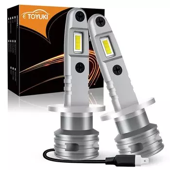 Автомобильные светодиодные фары TOYUKI, 2 шт., H1, H3, H7, размер 1:1, для CSP, автомобильные светодиодные лампы H11 9005 9006 HB3 HB4 Hi Lo Beam 6000 K, белый, 12 В