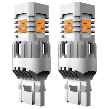 Автомобильные светодиодные лампы AUXITO, 2 шт., 7440, W21W, WY21W, T20, 1156, BA15S, P21W, Canbus 3157, T25, указатели поворота, противотуманные, светодиодные лампы 12 В