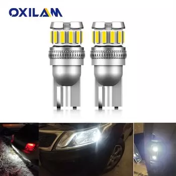 Автомобильные светодиодные лампы T10 194 168 W5W, 2 шт., внутренние парковочные огни, светодиодные огни для Lada Kalina Granta Vesta Honda Ford Focus VW