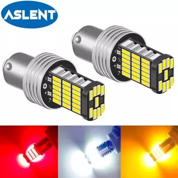 Автомобильные светодиодные лампы T20 7440 7443, светодиодный ые светодиодные лампы 1156 P21W BA15S LED 1157 BAY15D PY21W 3157 для стоп-сигнала заднего светильник, поворота 12 В, 2 шт.
