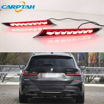 Автомобильные светодиодные лампы заднего бампера 12 В для BMW M3 G20 G28, стоп-сигнал, указатель поворота, резервный отражатель, задние противотуманные фонари