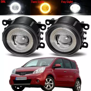 Автомобильные светодиодные противотуманные фары 3 в 1 в сборе для Nissan Note E11 MPV 2010-2013 30W H11 Ангельские глазки противотуманные фары поворота дневные ходовые огни DRL 12V