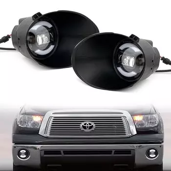 Автомобильные светодиодные противотуманные фары с белыми ходовыми огнями DRL + желтые светодиодные противотуманные фары для Toyota Tundra 2007 2008 2009 2010 2011 2012 2013