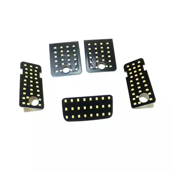 Автомобильные светодиодные светильники для чтения внутри салона «July King», чехол для Mitsubishi Pajero 2015-2020, 5 шт., 6000K, белый, 2835 SMD, 132 светодиодов