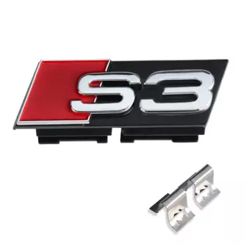 Автомобильные товары из АБС-пластика, 1 шт., значок на переднюю крышку капота, пряжка решетки радиатора для Audi S3 S4 S5 S6 S7, аксессуары для автостайлинга, наклейки