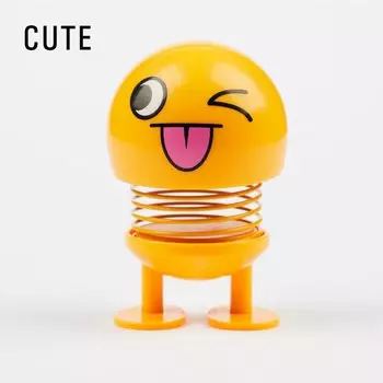 Автомобильные украшения, подвижная голова, Кид, куклы, милый мультяшный Забавный воблер, робот, милая фотография, автоматическое выражение лица