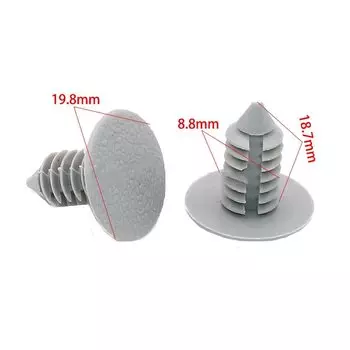 Автомобильные универсальные серые бежевые пластиковые нажимные заклепки для дверного бампера, зажимы 9 мм, крепежные зажимы для автомобиля