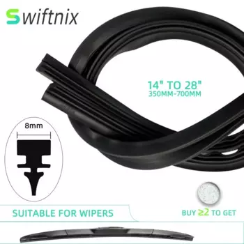 Автомобильные всесезонные щетки стеклоочистителя, сменные щетки из натурального каучука для стеклоочистителя, запчасти для лобового стекла 35 см до 70 см