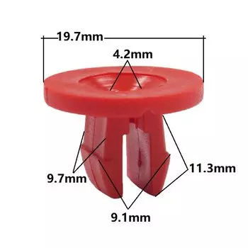 Автомобильные зажимы для гаек, 9 мм, отверстие для Ford, красная пластиковая фиксированная втулка, Автомобильная застежка