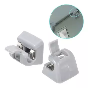 Автомобильные зажимы для солнцезащитного козырька, зажимы, крепеж, серый пластиковый крюк, держатель, кронштейн 26-810-00-12-8412 для Mercedes-Benz, автомобильные аксессуары для интерьера, 2 шт.