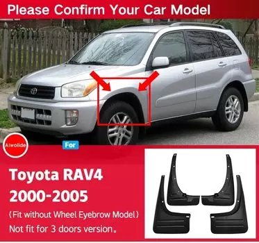 автомобильных крыльев Для Toyota RAV4 2000-2005 XA20 2001 2002 2003 2004 Передние Задние Брызговики Автоаксессуары