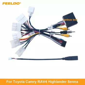 Автомобильный 16-контактный кабель питания FEELDO для Android для Toyota RAV4 2016-2020/Camry 2012/Highlander 2018