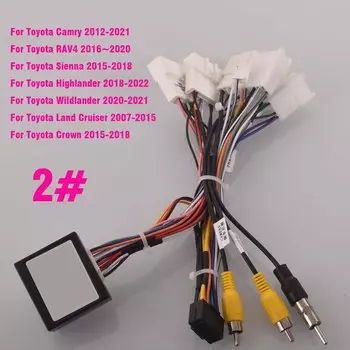 Автомобильный 16-контактный жгут проводов Android, адаптер кабеля питания для Toyota Corolla Camry RAV4 Reiz CHR с Canbus для Lexus ES300
