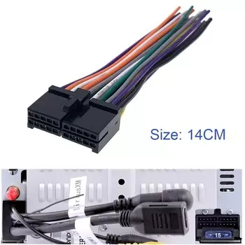 Автомобильный 20-контактный крестообразный Т-образный разъем для подключения проводки, жгут проводов для Jensen, мультимедийный плеер для радио, VX7021 CDH CM
