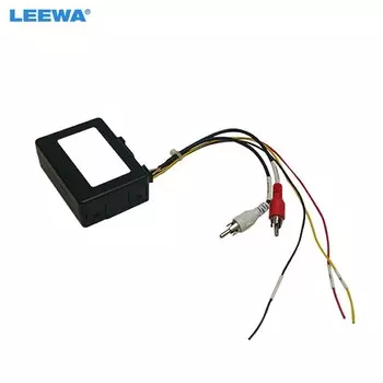 Автомобильный 2-канальный RCA аудио AUX-вход LEEWA для большинства усилителей оптического волокна, комплект преобразователей для BMW X1 1/3/5 серии E90 E91 E87