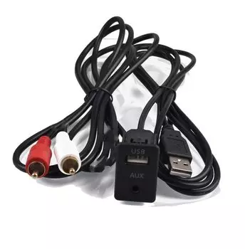 Автомобильный 2 RCA AUX USB Штекерный адаптер 2RCA для Toyota для honda для bmw 3 5