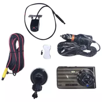 Автомобильный 4-дюймовый экран IPS 1080P + 720P HD 140 градусов широкоугольная камера видеорегистратор 24 часа мониторинг парковки DVR