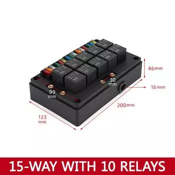 Автомобильный 6-контактный блок предохранителей с блоком релейного блока, 12-контактный 10-контактный 8-контактный модифицированный блок предохранителей для защиты цепи