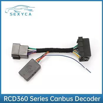 Автомобильный адаптер RCD360 PRO RCD360 Plug & Play ISO Quadlock, кабель CANBUS, декодер, симулятор для VW Golf 6 Jetta MK5 Passat Polo Vento