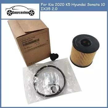 Автомобильный элемент масляного фильтра подходит для Kia 2020 K5 для Hyundai Sonata 10 IX35 2,0 OEM 263502J000 26350 2J000 26350-2J000