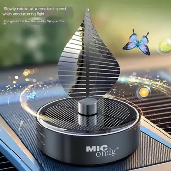 Автомобильный Ароматерапевтический парфюм, чувство ниши, вращающийся автомобиль на солнечной батарее, Золотой лист, ароматерапевтическая сетка, красный парфюм