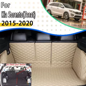 Автомобильный багажник, искусственная кожа для Kia, модель 2015 ~ 2020, кожаный ковер, грязевой коврик, автомобильные аксессуары