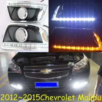 Автомобильный бампер, фара для Chevrolet Malibu, дневное освещение, 2012 ~ 2015 светильник DRL для фар Malibu, туман