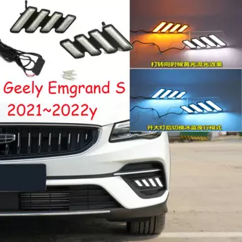 Автомобильный бампер фары для Geey Emgrand S дневного света 2021 ~ 2022y DRL автомобильные аксессуары светодиодные фары Geey Emgrand S противотуманные фары