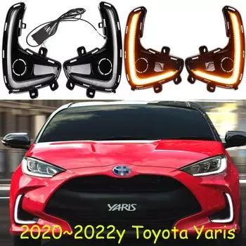 Автомобильный бампер фары для Toyota Yaris дневного света 2020 ~ 2022y DRL автомобильные аксессуары светодиодные фары для Toyota Yaris противотуманные фары