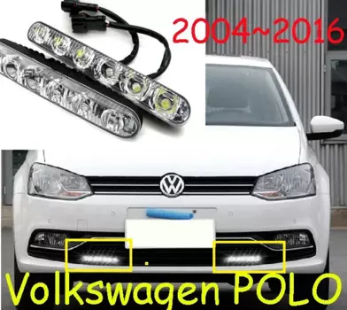 Автомобильный бампер фары для volkswagen polo CC дневные фары, светодиод, провод, противотуманные фары polo CC, volkswage polo CC