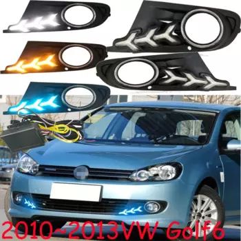Автомобильный бампер golf6, фара для volkswagen golf6, дневное освещение 2010 ~ 2013y, аксессуары для автомобиля, искусственная фара для golf6, противотуманная модель
