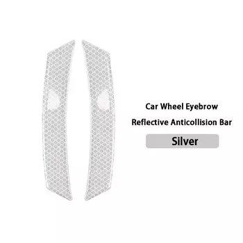 Автомобильный бампер, светоотражающая предупреждающая полоса, наклейка на обод колеса, предупреждающий свет для бровей, отражатель, защитная наклейка, аксессуары для царапин