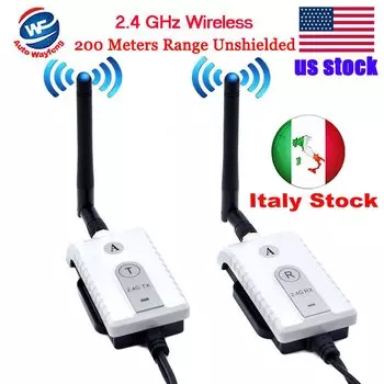 Автомобильный беспроводной AV-кабель 2,4G, передатчик и приемник для автобуса, автомобиля, видеомонитор, камера заднего вида для грузовика, дальность действия 200 м