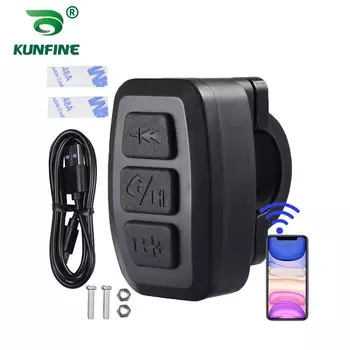 Автомобильный беспроводной пульт дистанционного управления с кнопкой BT, Универсальная автомобильная мотоциклетная умная кнопка на руль для телефонных звонков и управления музыкой