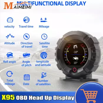 X95 GPS проекционный дисплей автомобильный OBD для HUD измеритель горизонтального наклона инклинометр спидометр компас угол наклона высота Latitude