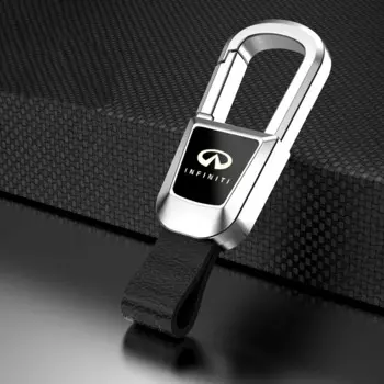 Автомобильный брелок из сплава, кожаный брелок для ключей Infiniti Q50 q60 QX50 qx60 qx80 qx55 q70 qx30 le q80