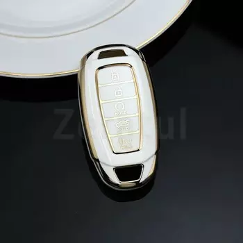 Автомобильный брелок из ТПУ для Hyundai Elantra Grandeur Accent Solaris Sonata Palisade Kona Creta I20 I30 IX35 IX25, чехол для автомобильного ключа