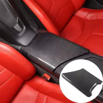 Автомобильный центральный подлокотник из углеродного волокна для Chevrolet Corvette C8 2020-2023, защитный чехол, аксессуары для интерьера